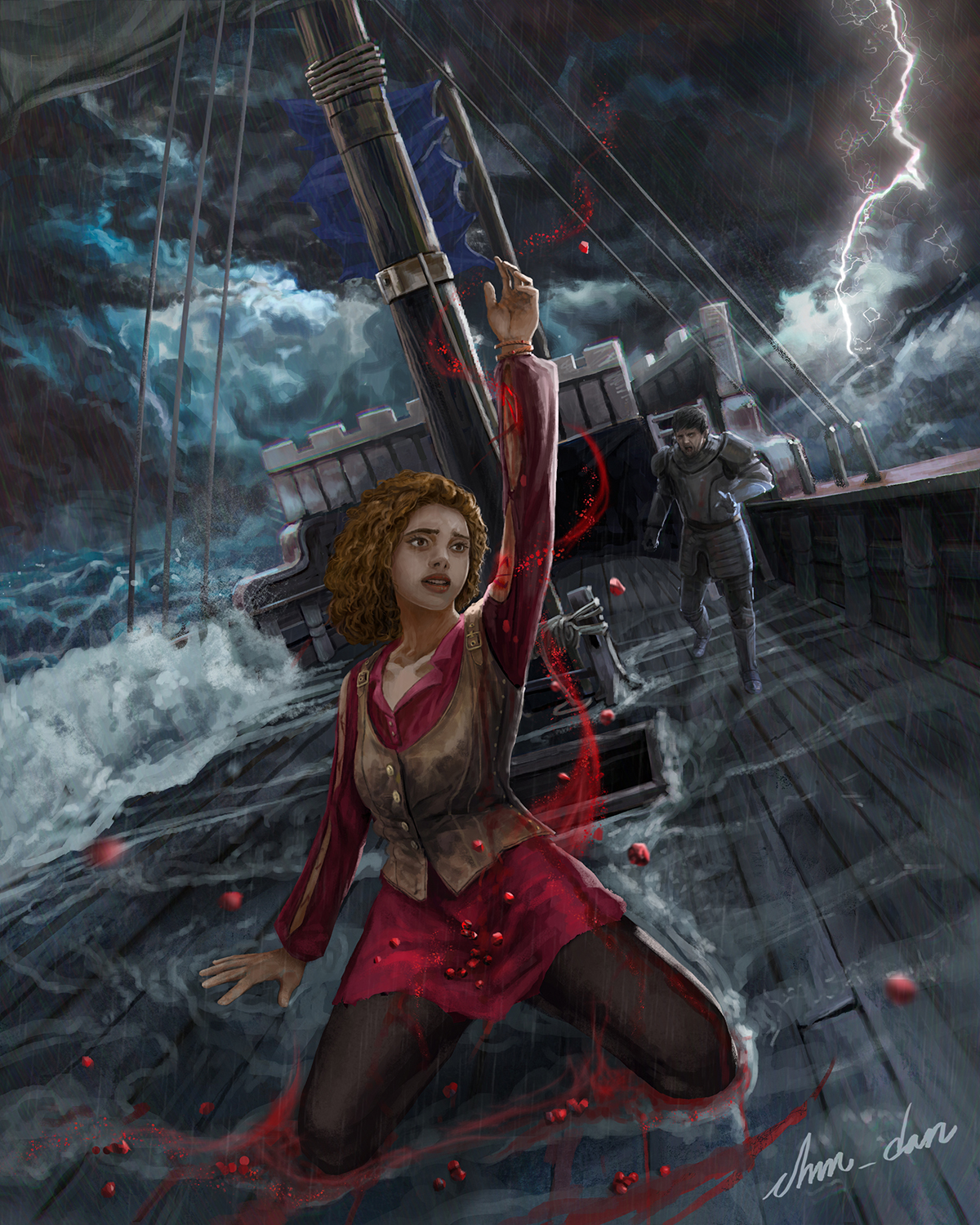 Devaki and Rowlann from The Freedom for Rhethos Trilogy